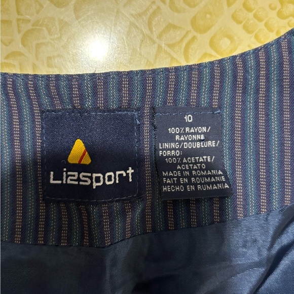 Vintage Lizsport Blue Relaxed Fit V-Neck Pantsuit - Picture 9 of 16